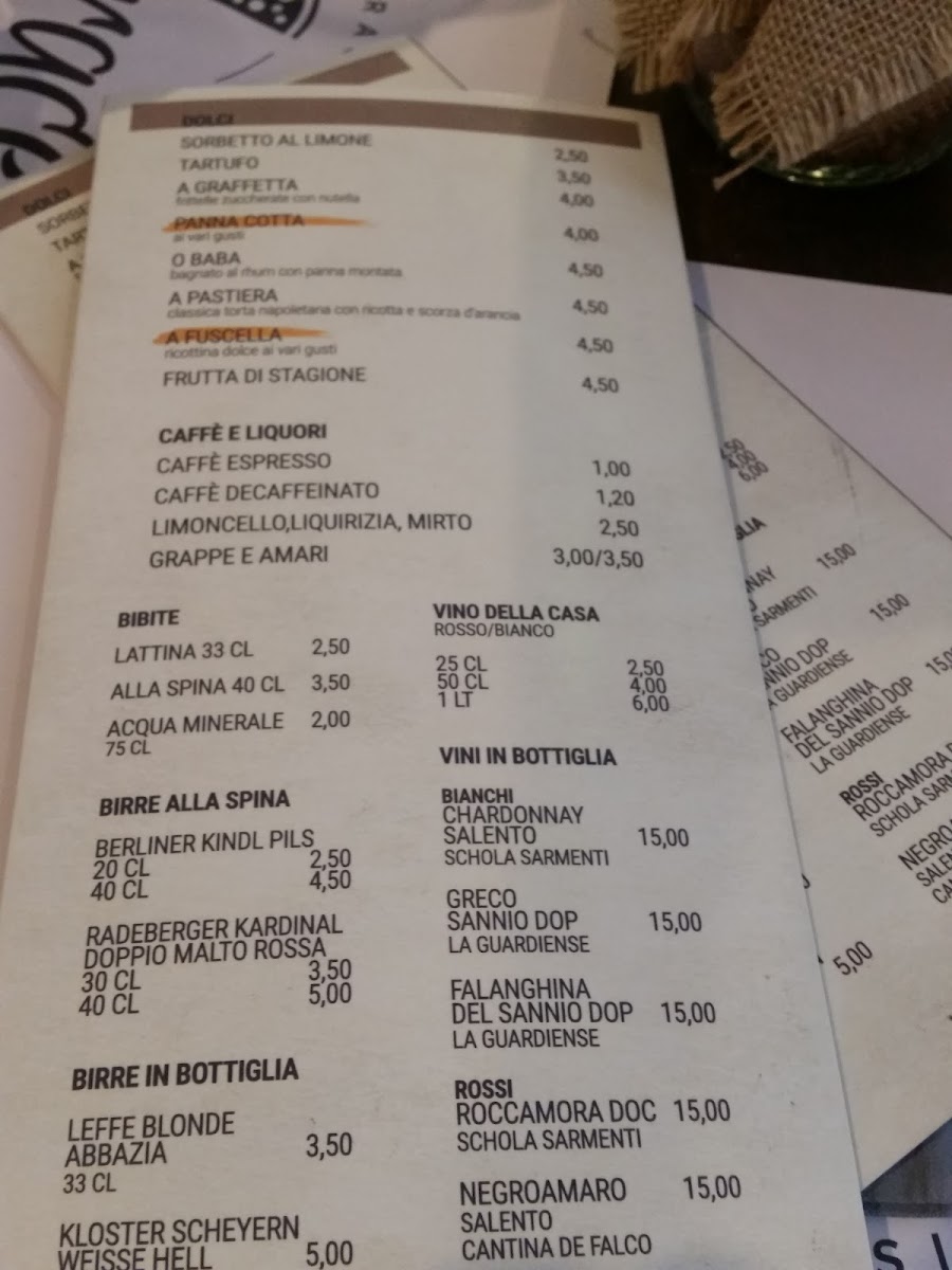 Menu A' Verace Pizzeria Napoletana-5