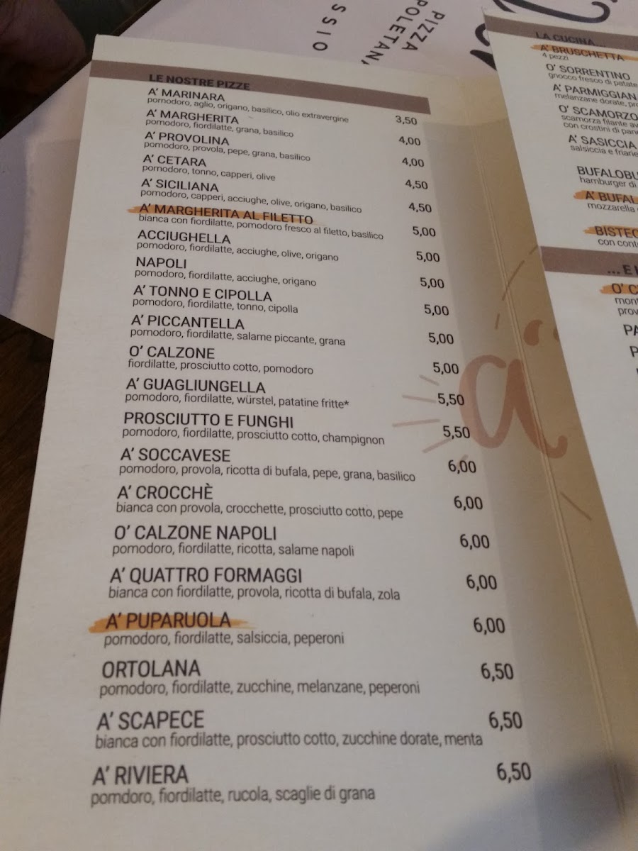 Menu A' Verace Pizzeria Napoletana-6
