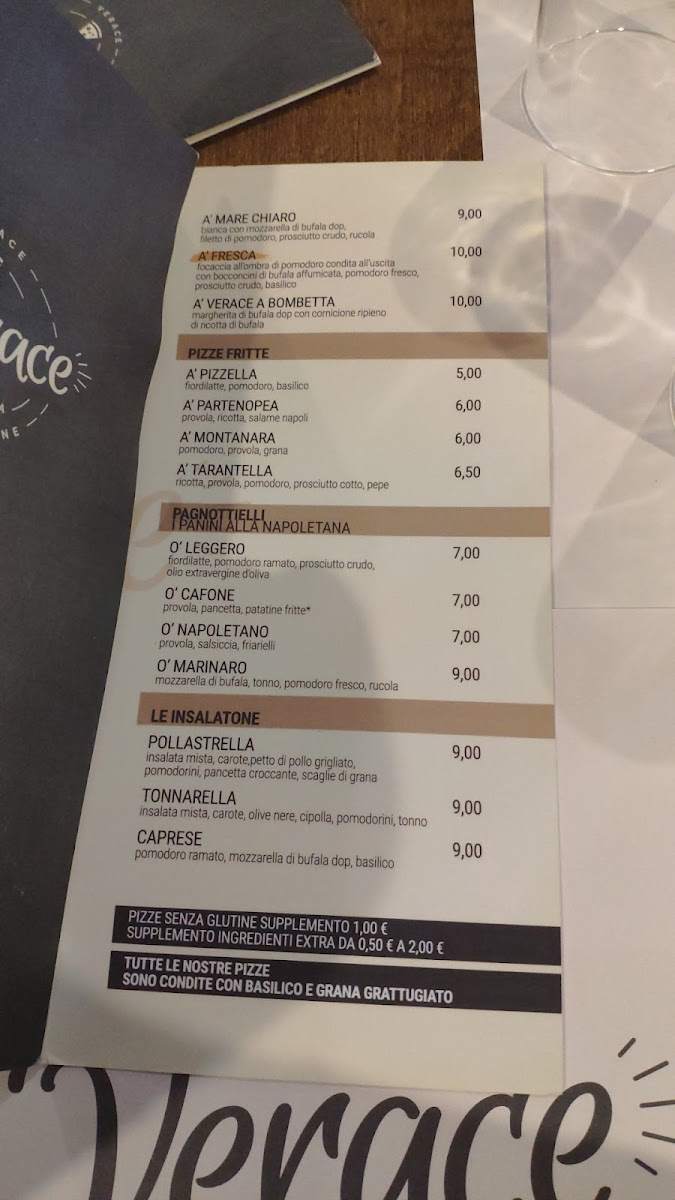 Menu A' Verace Pizzeria Napoletana-8